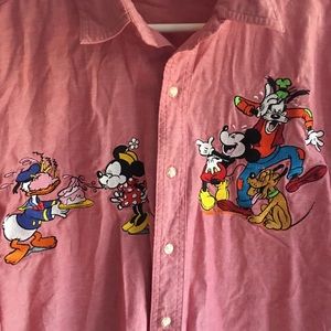 Vintage Disney embroidered button down shirt